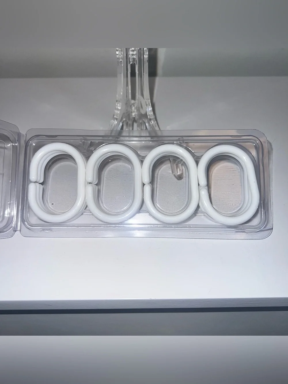 12 Plastic Shower Curtain Rings Oval